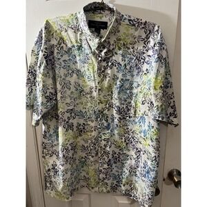 Pete Huntington Shirt Mens XL  Floral Bali Handcrafted Button